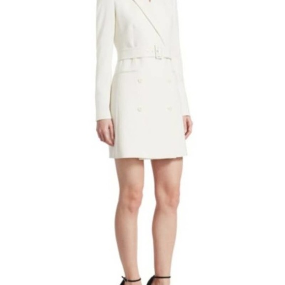 Theory Admiral Crepe Blazer/Coat Dress, Ivory NWT - Picture 2 of 3